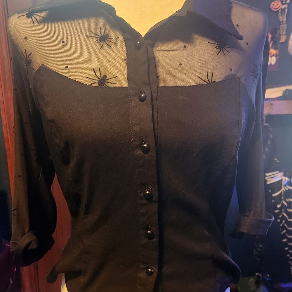 Modcloth spider blouse